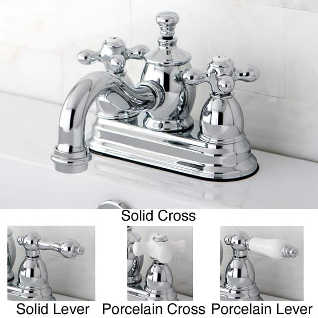 Kingston Brass Heritage 4-inch Centerset Chrome Bathroom Faucet
