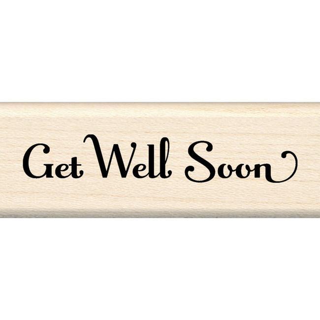 Inkadinkado Mounted Get Well Soon Rubber Stamp