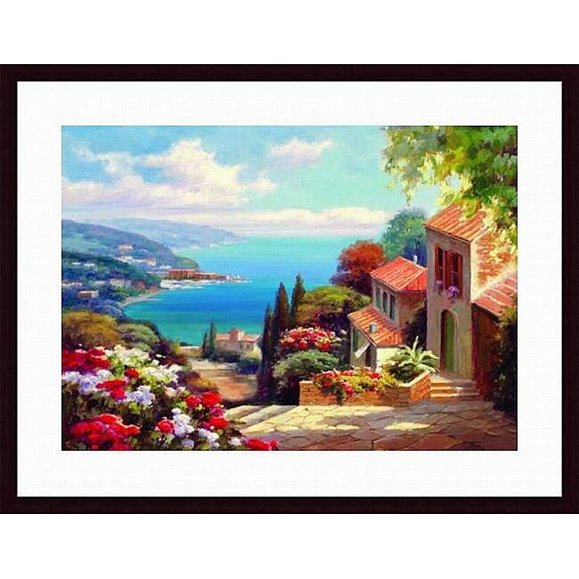 Rosa Chavez 'Blue Bay II' Wood-framed Art Print