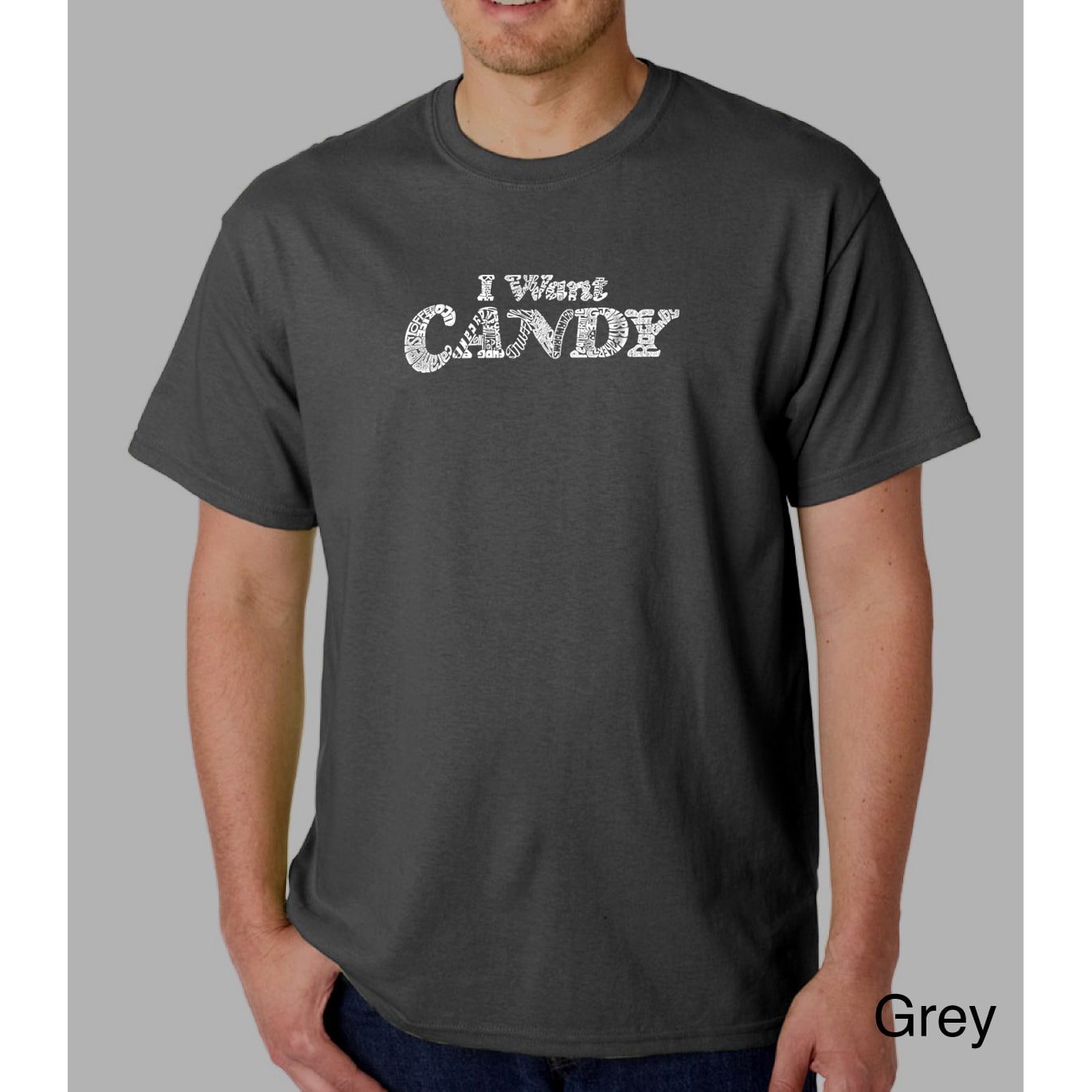 Los Angeles Pop Art Mens I Want Candy T shirt