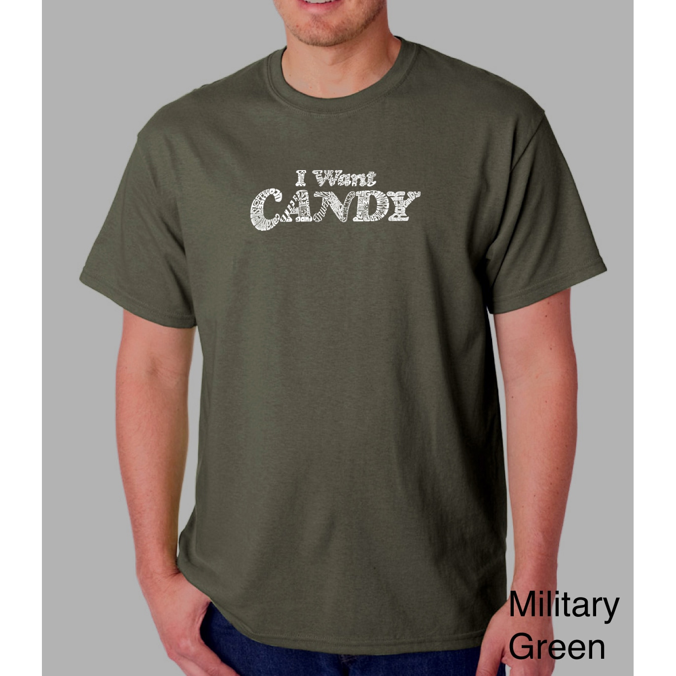 Los Angeles Pop Art Mens I Want Candy T shirt