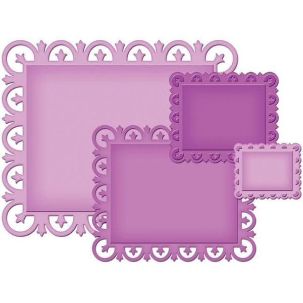 Spellbinders Nestabilities Fleur De Lis Rectangles Decorative