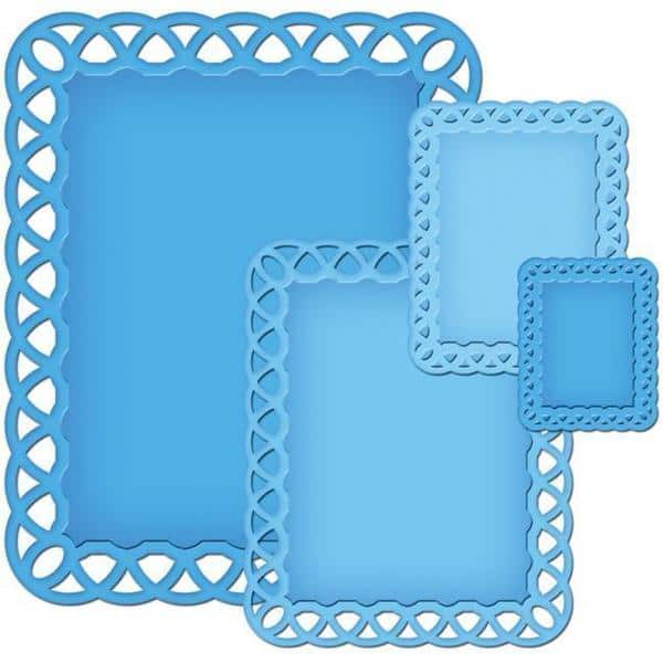 slide 2 of 2, Spellbinders Nestabilities 'Lattice Rectangles' Decorative Elements Dies
