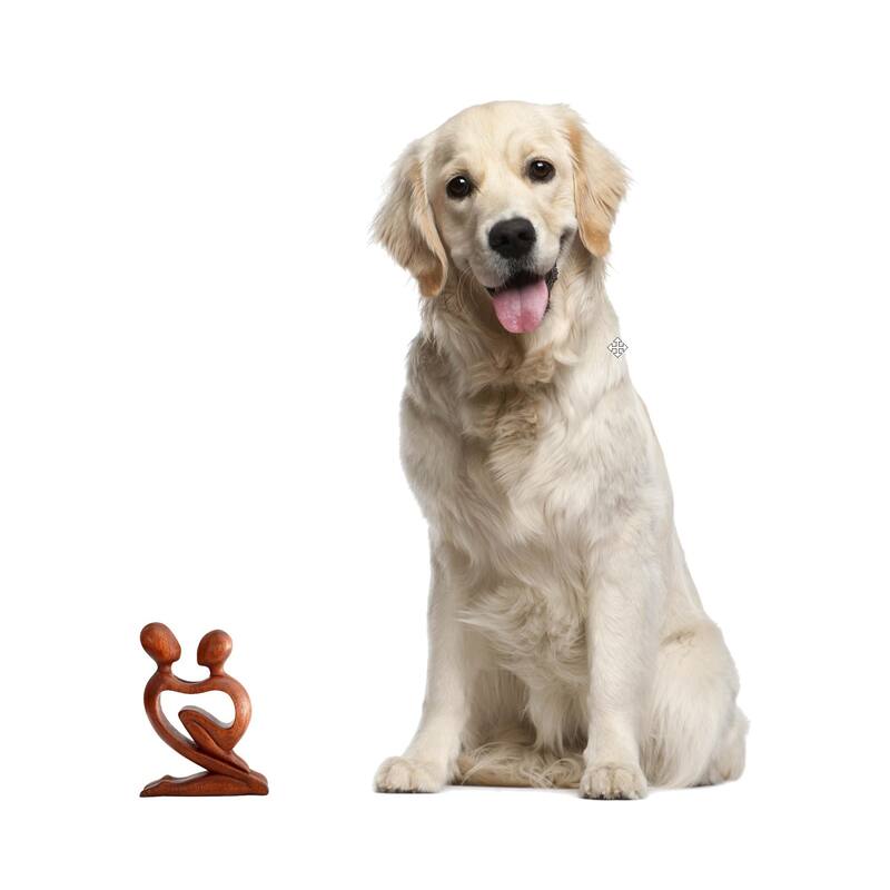 NOVICA Handmade Wood 'True Love' Sculpture (Indonesia) - 8.25" H x 6" W x 1.2" D - Brown