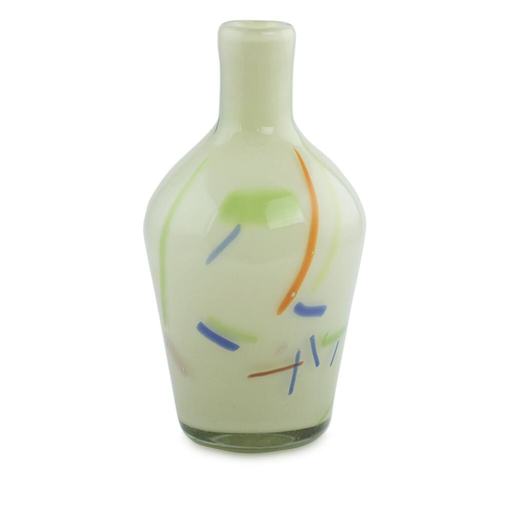 Handmade Blown Glass 'Fiesta' Vase (Guatemala)