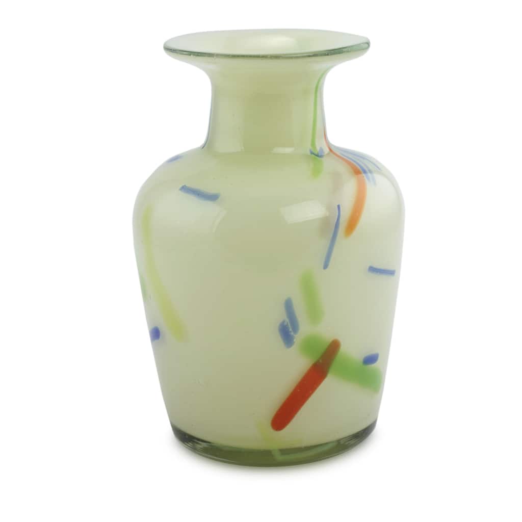 Handmade Blown Glass 'Carnival' Vase (Guatemala)