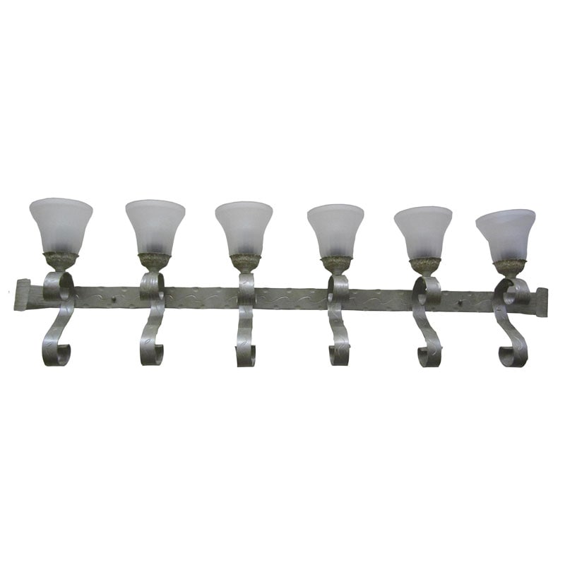 Old World 6 light Crystal Mist Finish Bath Sconce