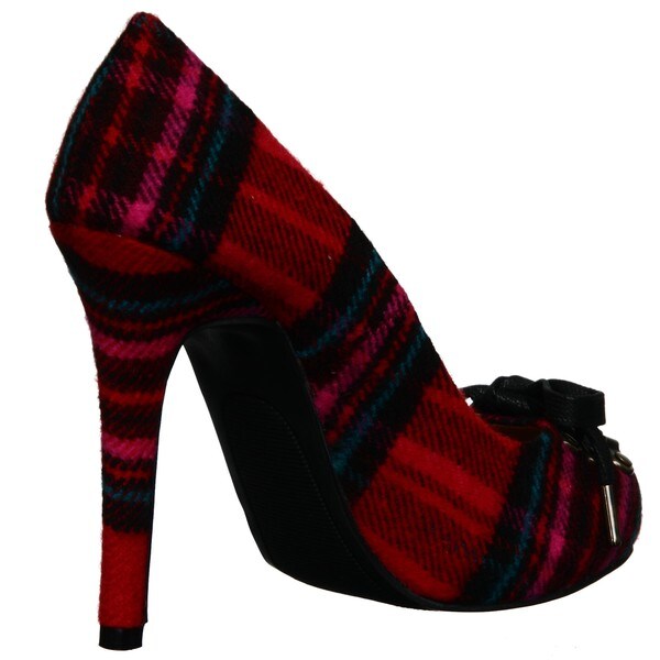women's plaid pumps
