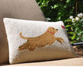 Jumping Dog Wool Decorative Pillow