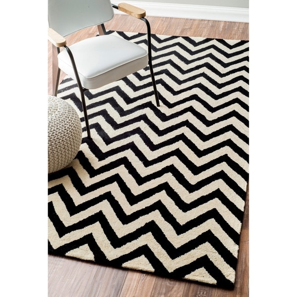 nuLOOM Hand tufted Spectrum Chevron Wool Rug (76 x 96)   13649592