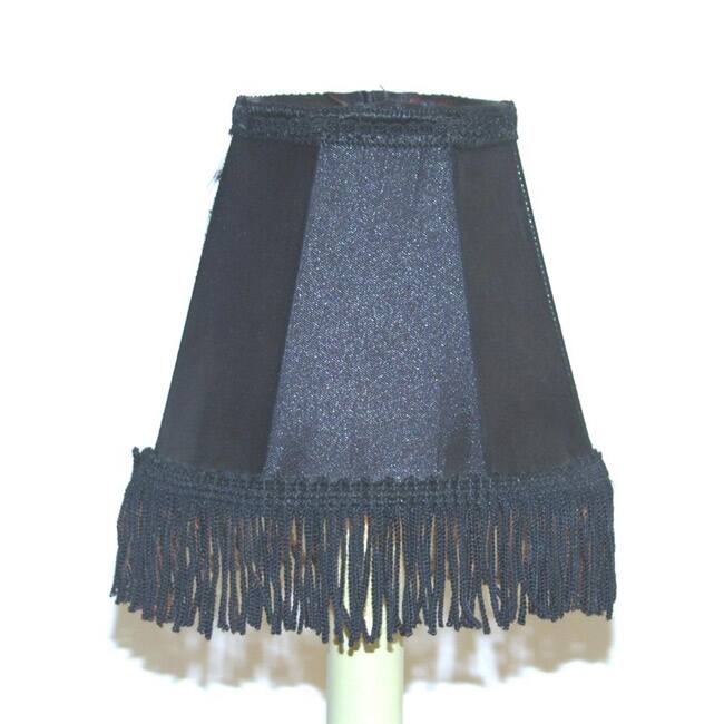 Black Silk Chandelier Mini Shades (Set of 2)