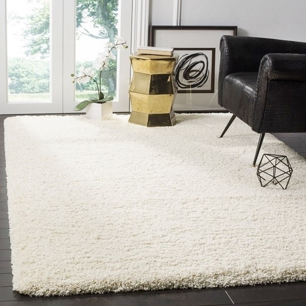 Safavieh California Cozy Solid Ivory Shag Rug (8u0027 x ...