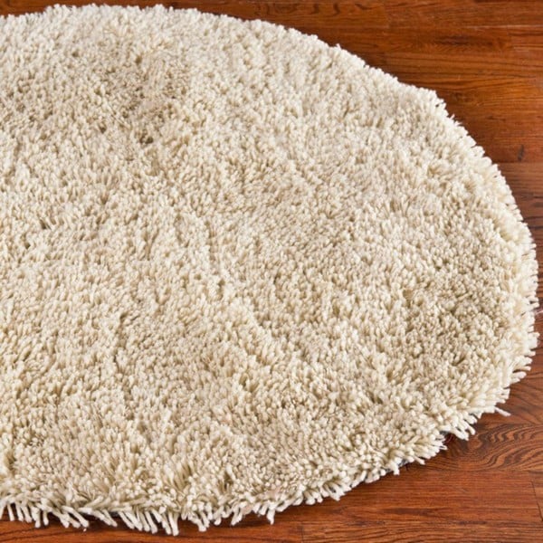 Safavieh Classic Ultra Handmade Ivory Shag Rug - 4' x 4' Round