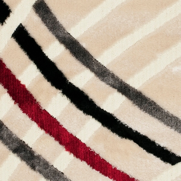 Safavieh Miami Shag Contemporary Silken-Embossed White Shag Rug - 8' x 10'