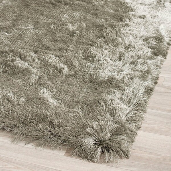 Shop Safavieh Handmade Silken Glam Paris Shag Titanium Rug - 2' x 3 ...