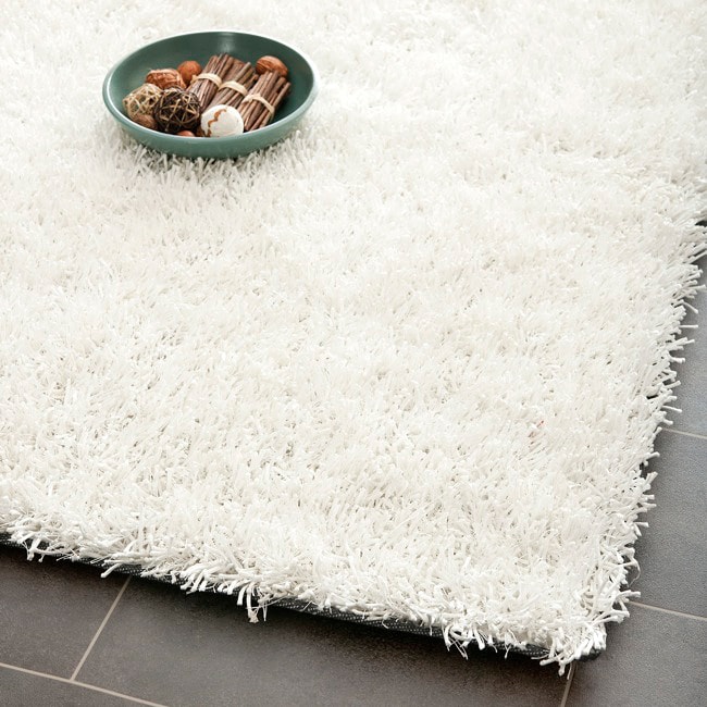 Medley Off white Textured Shag Rug (5 X 8)