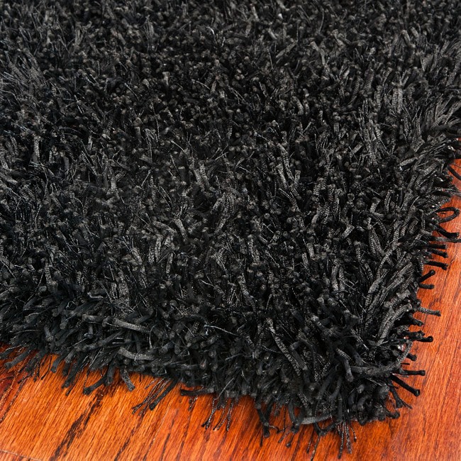 Medley Black Textured Shag Rug (4 X 6)