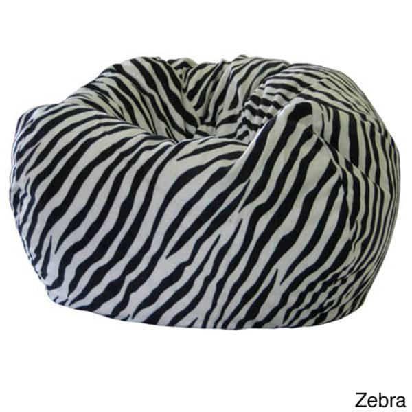 Shop Gold Medal Jumbo Animal Print Round Bean Bag Chair On Sale