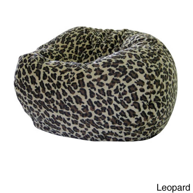 Shop Gold Medal Jumbo Animal Print Round Bean Bag Chair On Sale