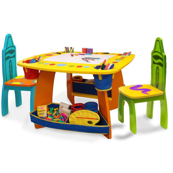 Shop Crayola Wooden Desk and Chairs Set - Free Shipping 