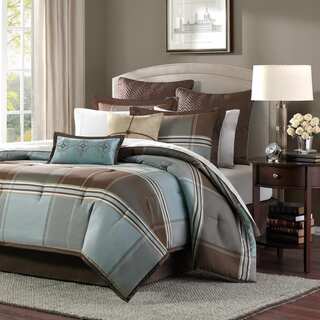 Copper Grove Geneva Blue/Brown 8-piece Comforter Set