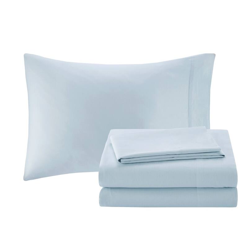 Madison Park Whitman Blue/ Brown 12 Piece Comforter Set with Cotton Bed Sheets
