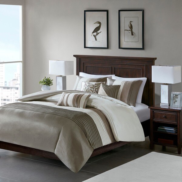 Madison Park Natural Eastridge 6-piece Duvet Cover Set