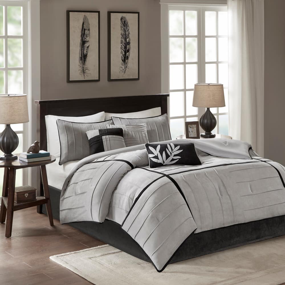 Madison Park Dune 7 Piece Faux Suede Comforter Set