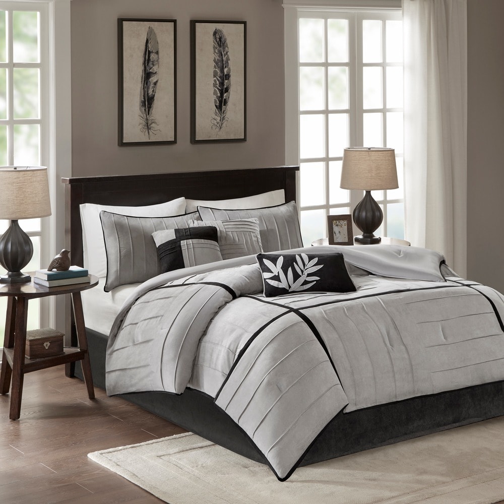 Madison Park Dune 7 Piece Faux Suede Comforter Set
