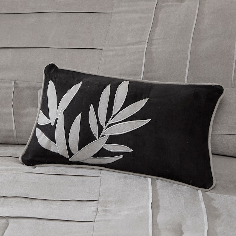 Madison Park Meyers Grey 7-piece Solid Casual Pattern Comforter Set