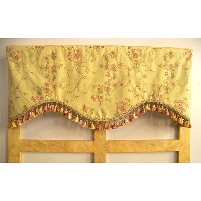 Garden Floral Valance With Tassel Trim - Bed Bath & Beyond - 5955805