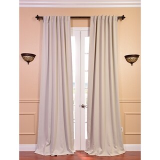 Shop Exclusive Fabrics Eggnog 120-inch Blackout Curtain Panel Pair