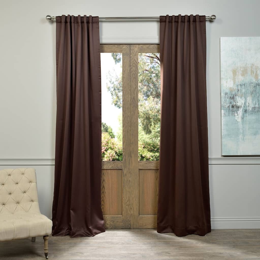 Exclusive Fabrics Java Room Darkening Curtain Panel Pair (2 Panels)