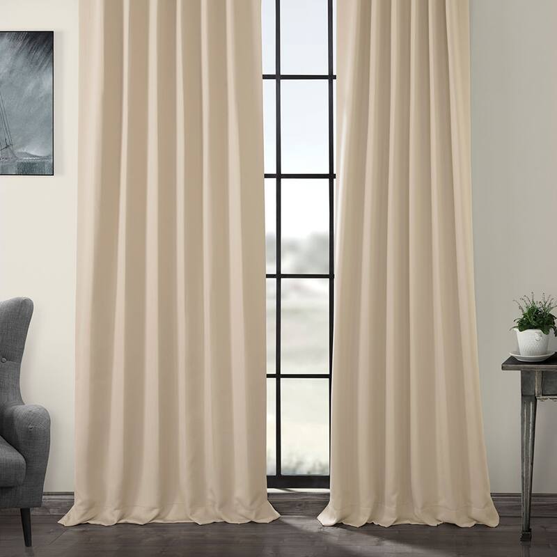 Exclusive Fabrics Eggnog Room Darkening Curtain Panel (2 Panels)