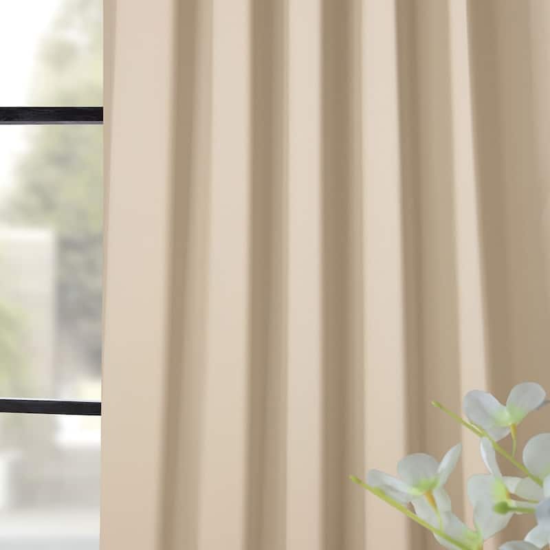 Exclusive Fabrics Eggnog Room Darkening Curtain Panel (2 Panels)