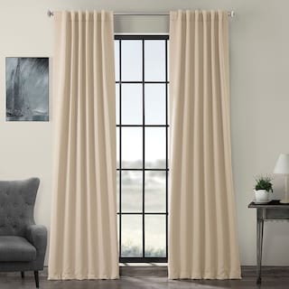 Exclusive Fabrics Eggnog Room Darkening Curtain Panel (2 Panels)