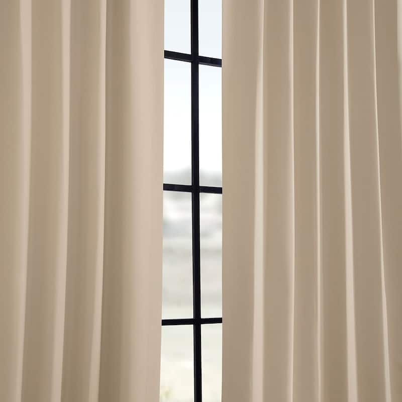 Exclusive Fabrics Eggnog Room Darkening Curtain Panel (2 Panels)