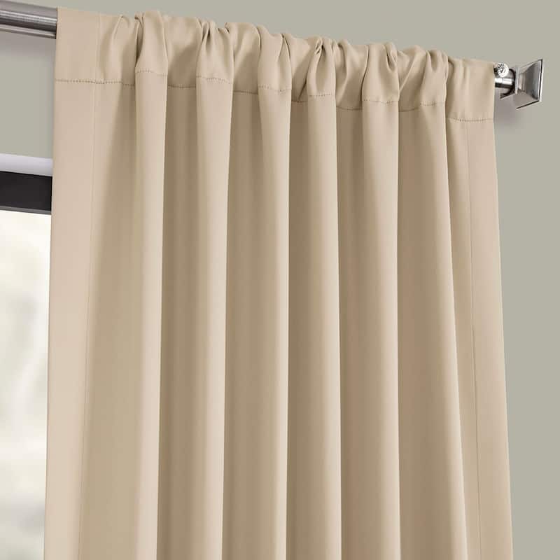 Exclusive Fabrics Eggnog Room Darkening Curtain Panel (2 Panels)