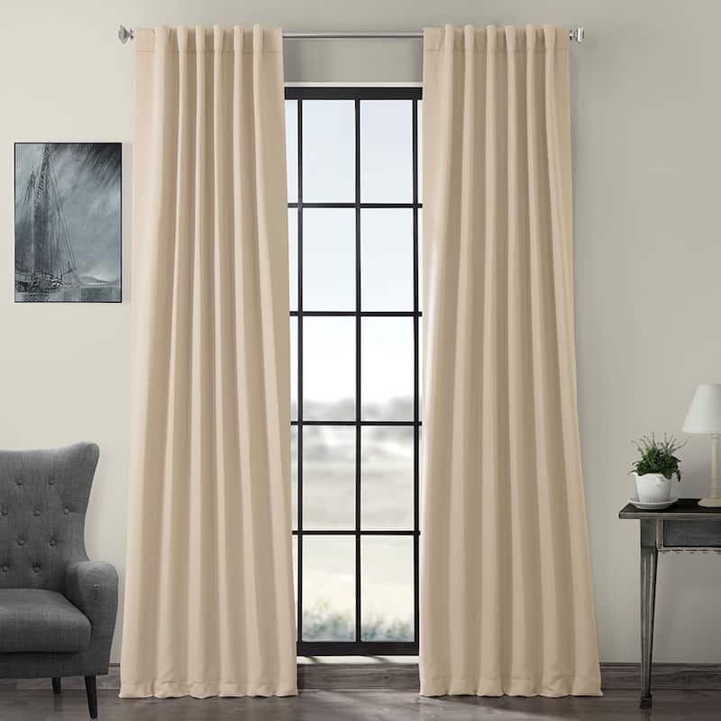 Exclusive Fabrics Eggnog Room Darkening Curtain Panel (2 Panels)