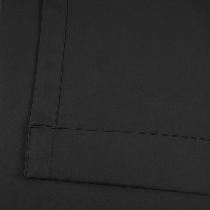 Exclusive Fabrics Jet Black Room Darkening Curtain Panel Pair (2 Panels)