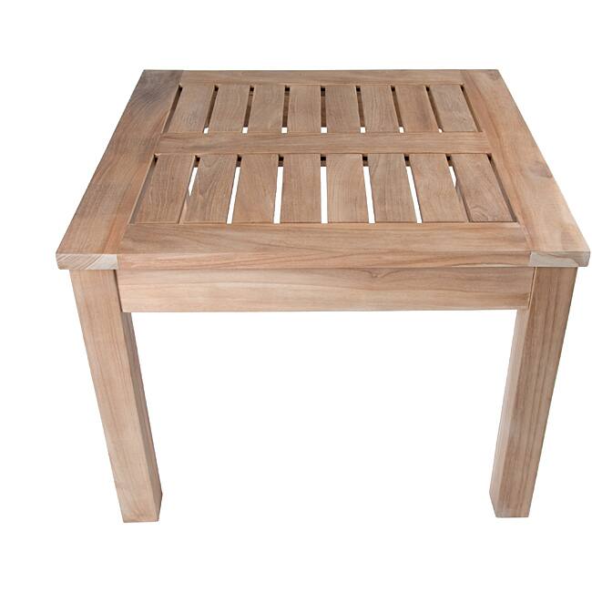 Solid Teak Natural Square Side Table