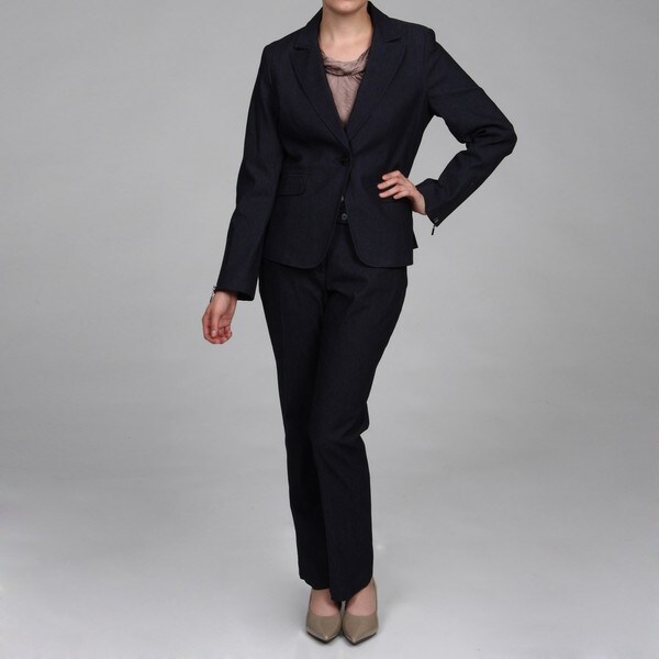 women's denim pant suit