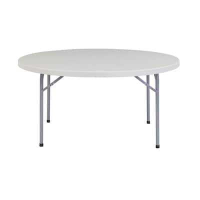 (10 Pack) NPS 60" Heavy Duty Round Folding Table