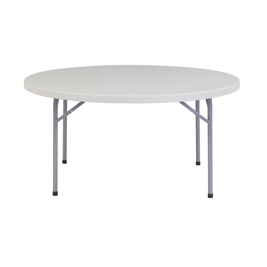 (10 Pack) NPS 60" Heavy Duty Round Folding Table