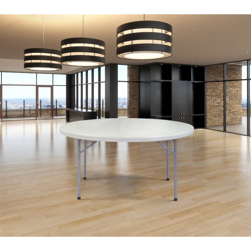 (10 Pack) NPS 60" Heavy Duty Round Folding Table