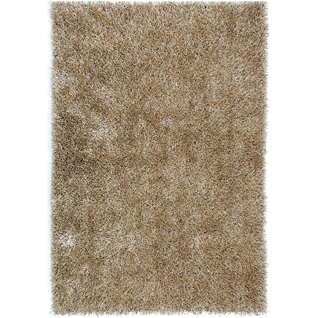 Hand woven Brown Polyester Shag Rug (5 X 7 6)