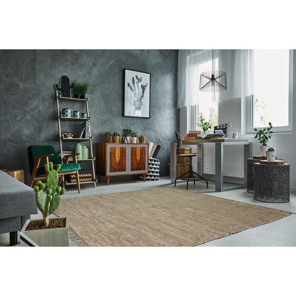 White Matador Leather Hemp Rug - Bed Bath & Beyond - 1777767