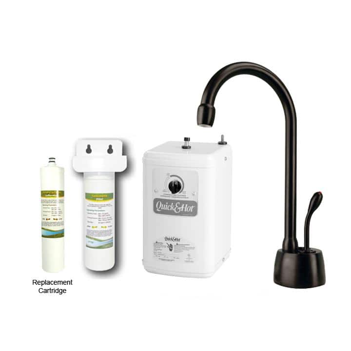 Westbrass Oil Rubbed Bronze Classic Hot Water Dispenser Faucet with Under-counter Filter Kit