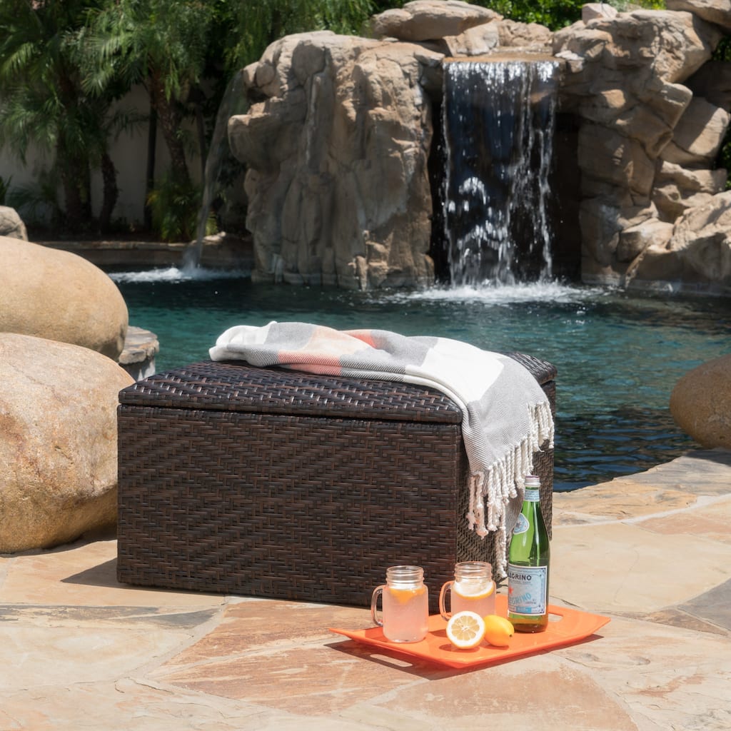 Richmond Wicker Storage Ottoman by Christopher Knight Home