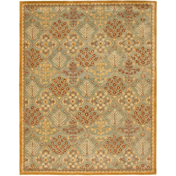 Safavieh Handmade Tree of Life Slate Blue Wool Rug - 8'3" x 11'